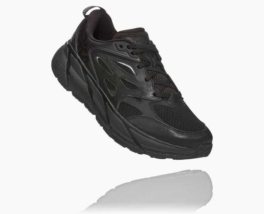 Hoka One One Clifton L - Men Running Shoes - Black,Australia JGN-104625